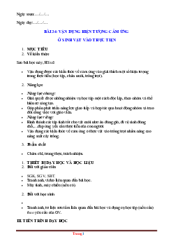 Giáo án KHTN 7 kết nối tri thức bài 34: Vận dụng hiện tượng cảm ứng ở sinh vật vào thực tiễn