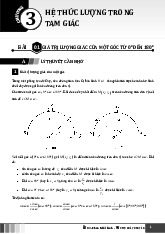 Chuyên đề hệ thức lượng trong tam giác môn Toán 10 chương trình mới