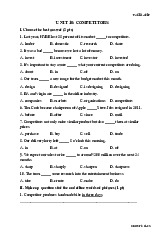Tổng hợp đề ôn tập tiếng anh cơ bản 2: Test unit 10 | Học viện tài chính