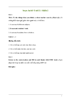 Giải Tiếng Anh 8 Unit 11: Skills 2 | Kết nối tri thức