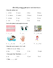 Đề thi giữa học kỳ 1 môn Tiếng Anh lớp 3 năm học 2024 - 2025  | Bộ sách Global Success