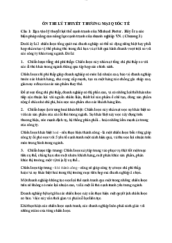 Tài liệu Ôn thi lý thuyết thương mại quốc tế 1 | Trường Cao đẳng Kỹ thuật Đồng Nai