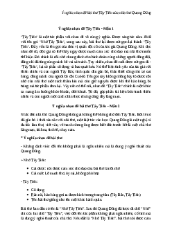 Ý nghĩa nhan đề bài thơ Tây Tiến của nhà thơ Quang Dũng | Văn mẫu 12