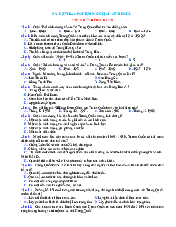 Trắc nghiệm Sử 12 bài 3 có đáp án: Các nước Đông Bắc Á