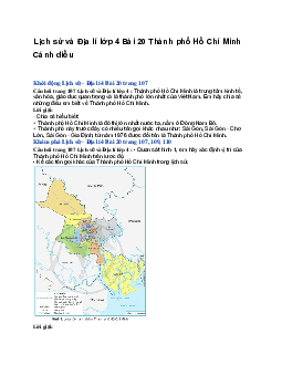 Lịch sử và Địa lí lớp 4 Bài 20 Thành phố Hồ Chí Minh | Cánh diều