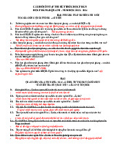 Câu Hỏi Ôn Tập Thi Môn Giáo dục quốc phòng an ninh | Đại học Thủ đô Hà Nội