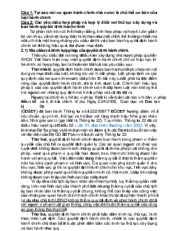 Câu hỏi ôn tập Luật hành chính | Đại học Công Đoàn