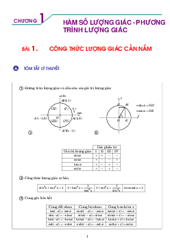 Lý thuyết và bài tập hàm số lượng giác và phương trình lượng giác