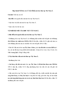 Giải Địa lí 11 Bài 17: Thực hành tìm hiểu hoạt động kinh tế đối ngoại của khu vực Đông Nam Á | Kết nối tri thức