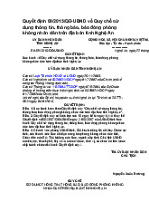 Quyết định 09/2015/QĐ-UBND về Quy chế sử dụng thông tin, thông báo, báo động phòng không nhân dân trên địa bàn tỉnh Nghệ An