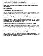 Cambridge IELTS Book 14 Speaking Test 2