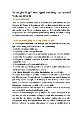 Xe cơ giới là gì? Xe cơ giới la những loại xe nào? Ví dụ xe cơ giới