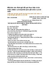 Mẫu báo cáo đánh giá kết quả thực hiện chức trách nhiệm vụ trong thời gian giữ chức vụ mới nhất