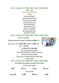 Giải SGK môn Tiếng việt 2 - Bài 15: Nghe - viết: Mai con đi nhà trẻ(6) | Cánh Diều