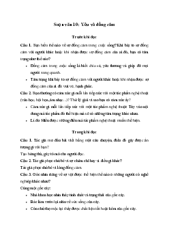 Soạn bài Yêu và đồng cảm - Kết nối tri thức Ngữ văn 10