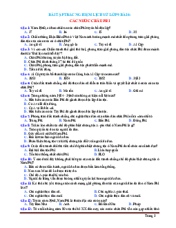 Trắc Nghiệm Lịch Sử 9 Bài 6: Các nước châu Phi (có đáp án)