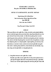 Đề cương đề tài : Vấn đề dân tộc - dân tộc Việt Nam môn Lịch sử Đảng - Trường Đại học Bà Rịa - Vũng Tàu