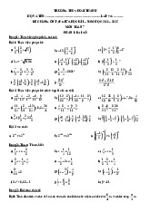 Đề cương giữa học kì 1 Toán 7 năm 2024 – 2025 trường THCS Hoài Thanh – Bình Định