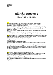 Bài tập chương 2 Kinh tế chính trị Mác-Lênin | Đại học Kinh Tế Quốc Dân