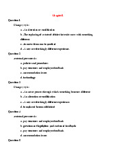 Final Quiz Answers on Change Management Concepts | Đại học Hoa Sen