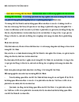 Đề cương tư tưởng Hồ Chí Minh | Đại học Sư Phạm Hà Nội