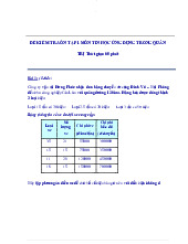 Đề kiểm tra ôn tập 1 môn Tin học ứng dụng trong quản trị - Tin học đại cương | Đại học Mở Hà Nội