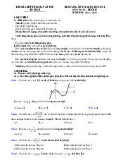 Đề cương giữa học kỳ 1 Toán 12 năm 2024 – 2025 trường THPT Hoàng Văn Thụ – Hà Nội