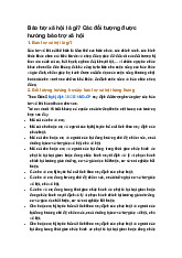 Bảo trợ xã hội là gì? Các đối tượng được hưởng bảo trợ xã hội