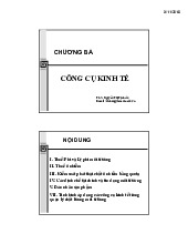 Chương 3: Các Công Cụ Kinh Tế Trong Quản Lý Môi Trường | Môn Con người & Môi trường - Đại học Sư phạm Kỹ thuật Thành phố Hồ Chí Minh