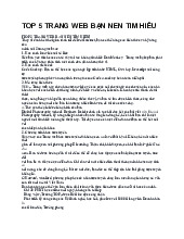 TOP 5 TRẠNG WEB BẠN NÊN TÌM HIỂU