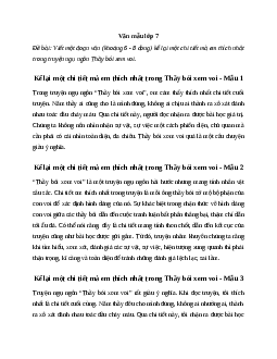 Kể lại một chi tiết mà em thích nhất trong Thầy bói xem voi (4 mẫu) | Văn mẫu lớp 7 Cánh diều