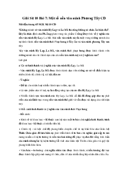 Giải Sử 10 Bài 7: Một số nền văn minh Phương Tây CD