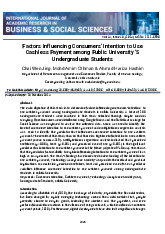 Factors Influencing Consumers’ Intention to Use Cashless Payment among Public University ’S Undergraduate Students | Tài liệu nước ngoài