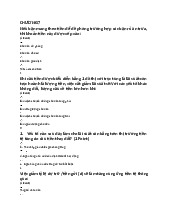 Trắc nghiệm chương 7 môn kinh tế tài chính | Đại học Kinh tế Thành phố Hồ Chí Minh