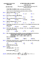Đề Tuyển Sinh 10 Môn Toán Sở GD Thanh Hóa 2025-2026 Có Đáp Án