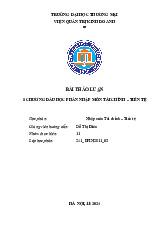 Bài thảo luận 5 chương đầu tài chính tiền tệ | Trường Đại học Thương Mại