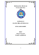 Global market | Bài thảo luận tiếng anh thương mại