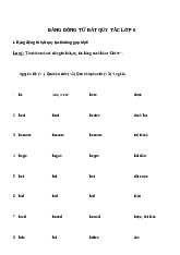 Bảng động từ Bất quy tắc Lớp 6 | Tiếng Anh 6