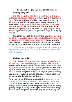 Chương 5 Cơ cấu xã hội - giai cấp trong thời kỳ quá độ