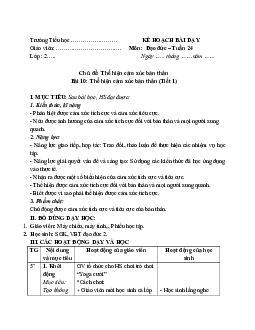 Giáo án Đạo đức 2 sách Cánh diều (Cả năm) | Bài 10