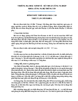 Tài liệu về cách thức trình bày báo cáo thực tập và khóa luận tốt nghiệp của khoa công nghệ thông tin
