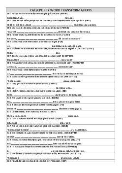 CAE CPE KEY WORD TRANSFORMATION with key (18 pages)