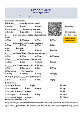 Đề ôn tập hè lớp 4 lên lớp 5 môn Tiếng Anh - Đề số 4
