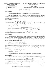 Đề chọn học sinh giỏi Toán 9 năm 2024 – 2025 phòng GD&ĐT Vĩnh Châu – Sóc Trăng