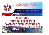 Chapter 6: Inverter & VFD (Variable frequency drive) | Bài giảng môn công nghệ kỹ thuật điện Trường đại học sư phạm kỹ thuật TP. Hồ Chí Minh