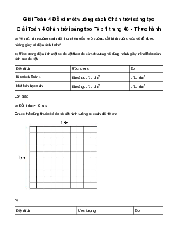 Giải Toán lớp 4 Bài 20: Đề-xi-mét vuông | Chân Trời sáng tạo