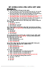 Đề cương môn Văn hiến Việt Nam - Trường Đại học Văn Hiến.