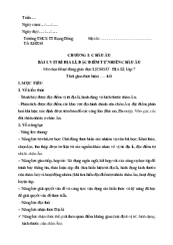 Giáo án Địa lí 7