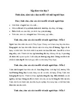 Tập làm văn lớp 3: Tình cảm, cảm xúc của em đối với một người bạn Tiếng Việt 3 | Kết nối tri thức