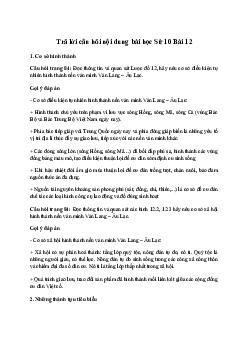 Giải Lịch Sử 10 Bài 12: Văn minh Văn Lang - Âu Lạc | Cánh diều